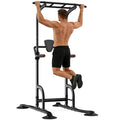 AprLeaf Power Tower, Adjustable Height Pull Up Bar Dip Station Stand for Home Gym Strength Training Fitness Workout Equipment 330LBS