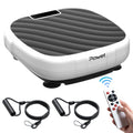 AprLeaf Vibration Plate Exercise Machine, 99 Speed Levels, 5 Preset Modes, Remote Control, Resistance Bands, LED Display for Home Workout,White