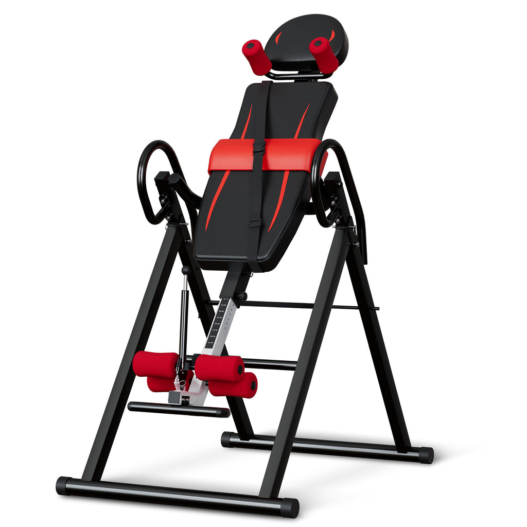 AprLeaf Heavy Duty Inversion Table, 330LB Capacity Foldable Back Stretcher for Back Pain Relief, Adjustable Height with Safety Belt, Back Stretcher Machine Dprodo Table