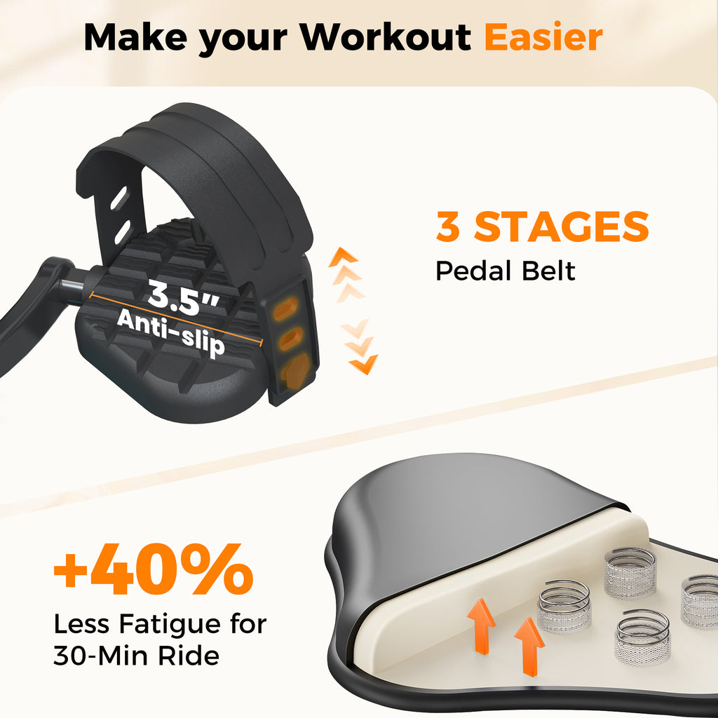 AprLeaf Recumbent Exercise Bikes for Home Stationary with Adjustable Seat and 8 Resistance Level Seat Height Adjustment, Fitness Cardio Indoor Cycling Bike for Home Seniors Adults 300lbs