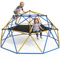 AprLeaf 10FT Climbing Dome with Hammock, Indoor Outdoor Rust-Resistant Steel Frame Climber Jungle for Kids 3+, 880LBS Capacity Jungle Gym Playground Geometric Backyard Playset for Boys Girls